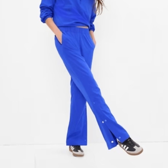 GAP Pants - GAP Women's GapFit Recycled Fleece-Lined Track Pants Bristol Blue Sz XL Gym
